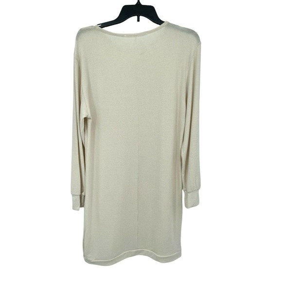 Fraiche By J In Ivory Long Sleeve Sweater Dress Size Large - Picture 3 of 10